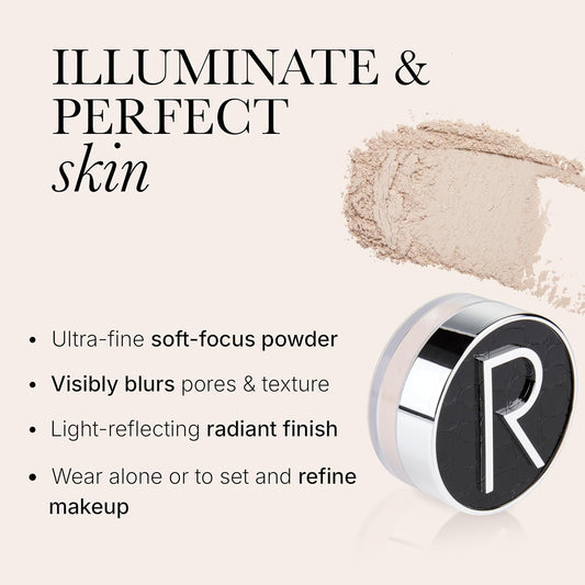 Glass Powder 0.4 Oz, Skin Perfecting Loose Face Powder, Creamy Formula for a Natural Luminosity Glow, Finishing Powder for a Flawless Skin Look, Setting Powder
