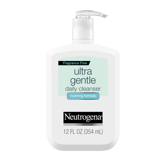 (2 Pack) Ultra Gentle Foaming Facial Cleanser, Daily Face Wash, 12 Fl. Oz